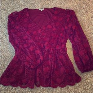 Maurice’s Lace Peplum Top